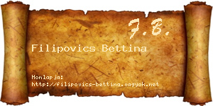 Filipovics Bettina névjegykártya